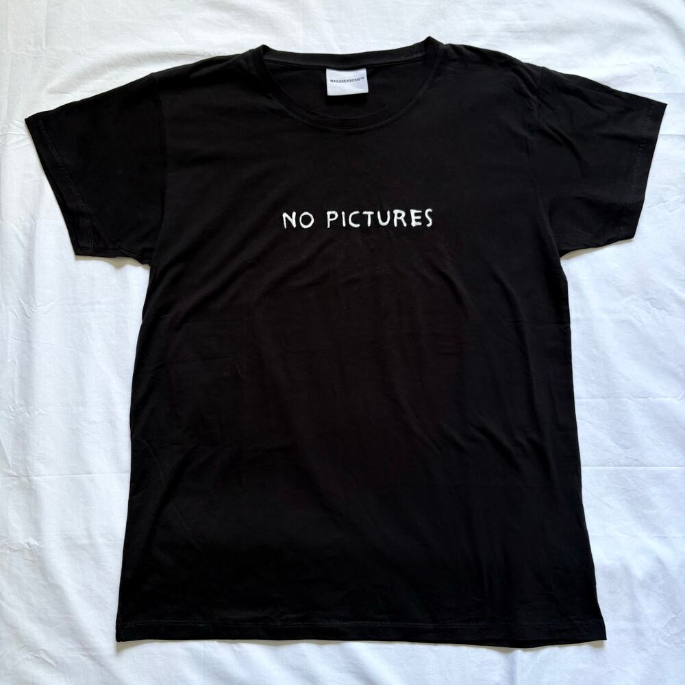 NWOT Nasaseasons men's black tshirt No Pictures streetwear modern